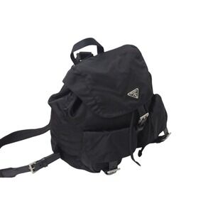 Prada Khaki Backpack Green Triangle Daypack Logo